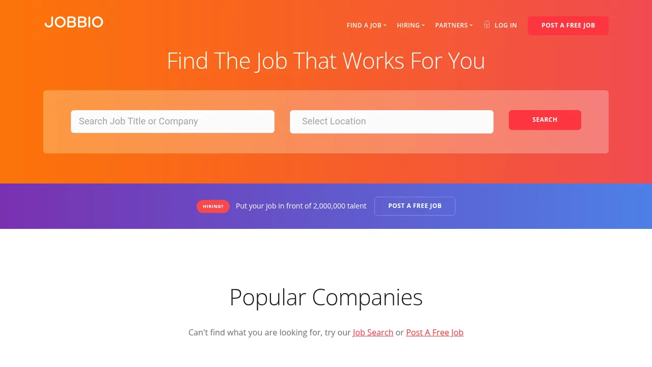 Jobbio screenshot