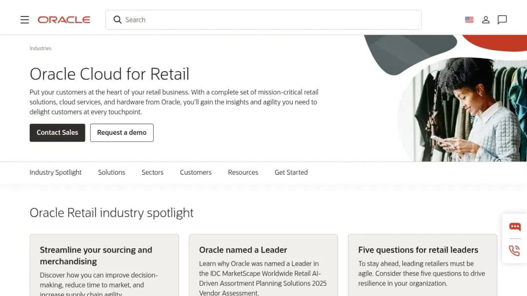Oracle Retail screenshot