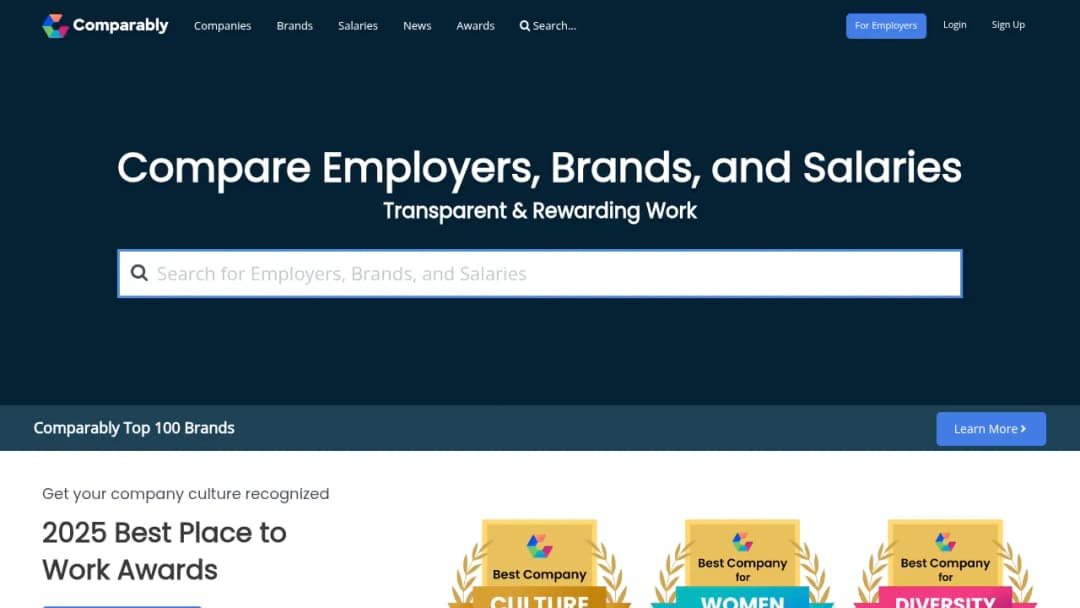 Comparably screenshot
