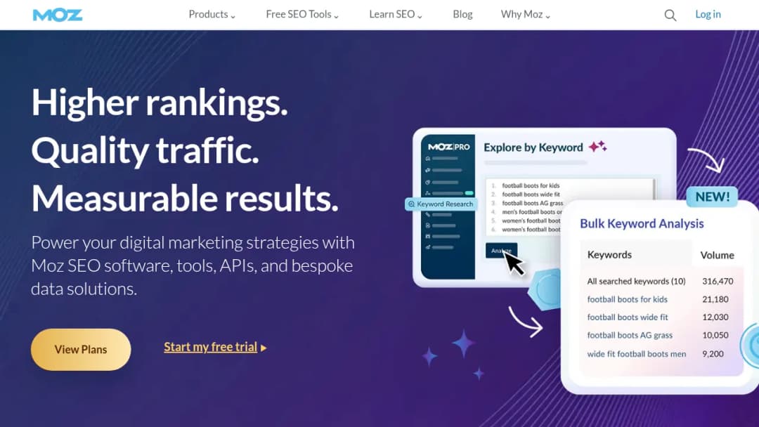 Moz Pro screenshot