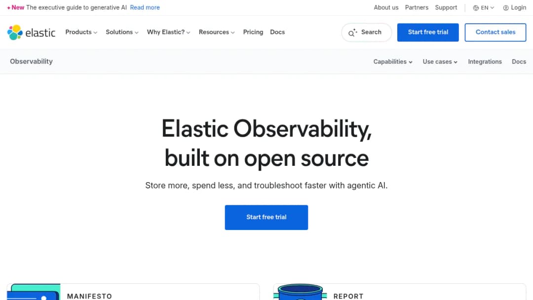 Elastic Observability screenshot