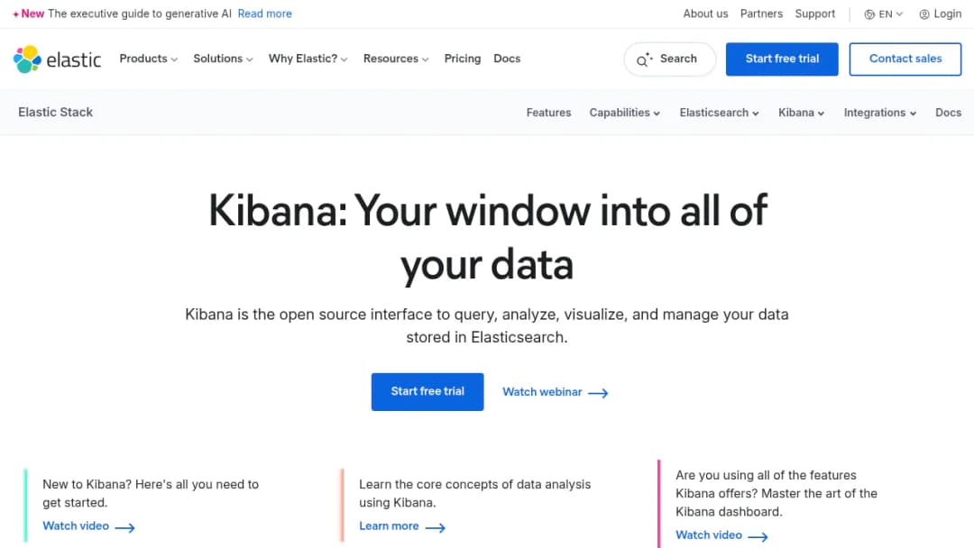 Elastic Kibana screenshot
