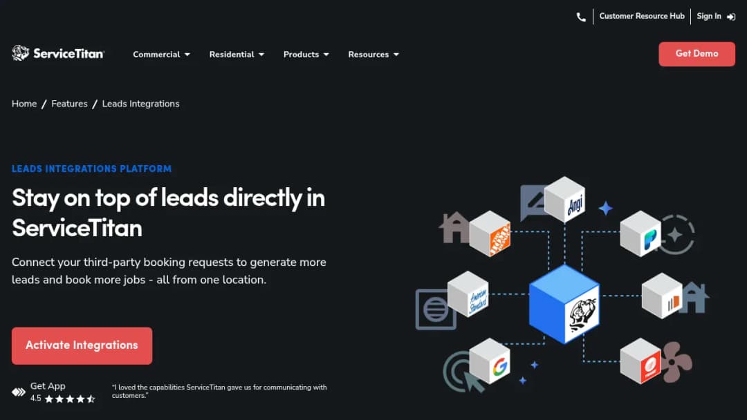 ServiceTitan Leads screenshot