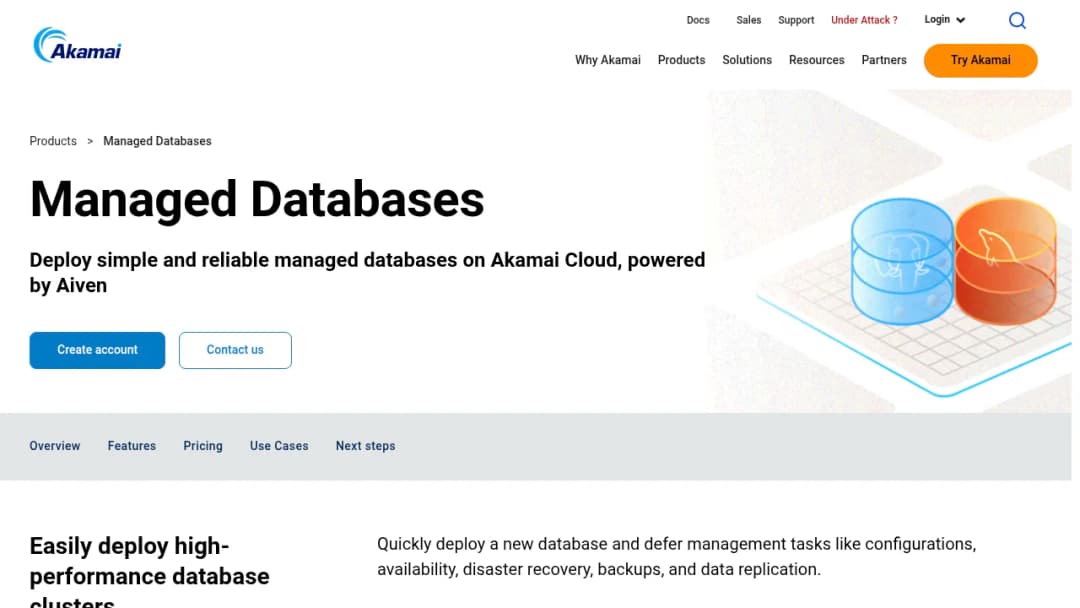 Akamai Managed Databases screenshot