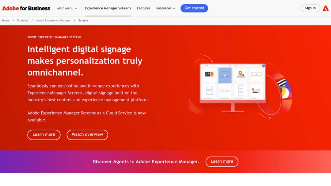 Adobe Experience Manager Screens screenshot