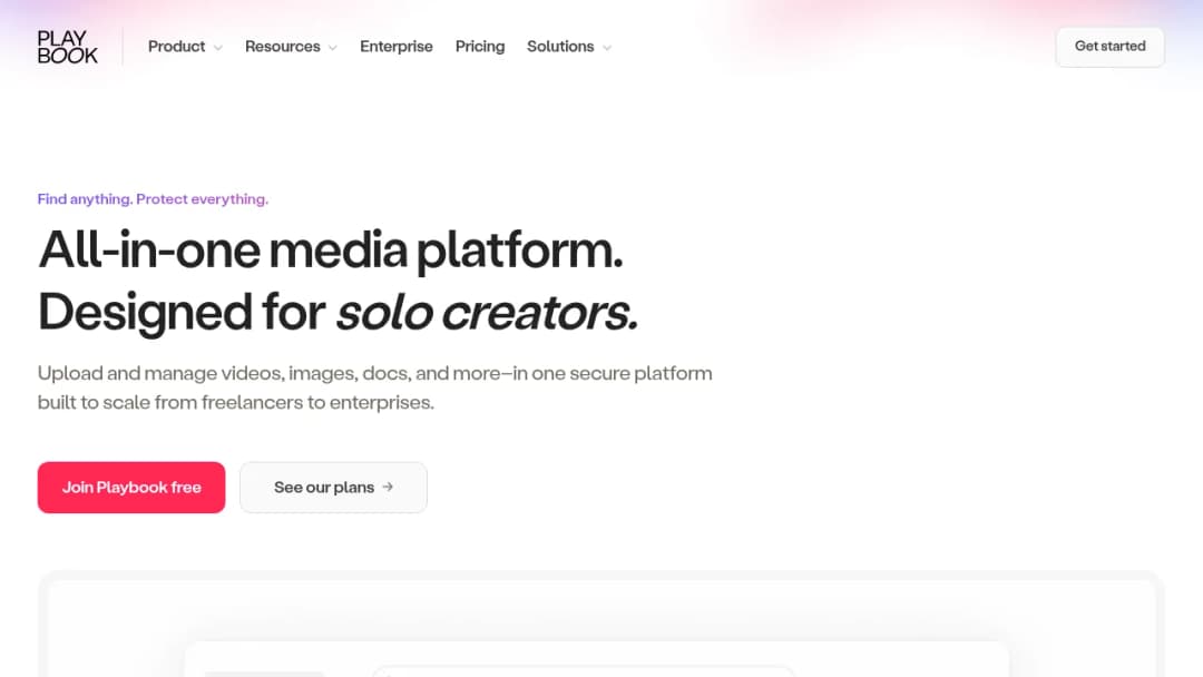 Playbook screenshot