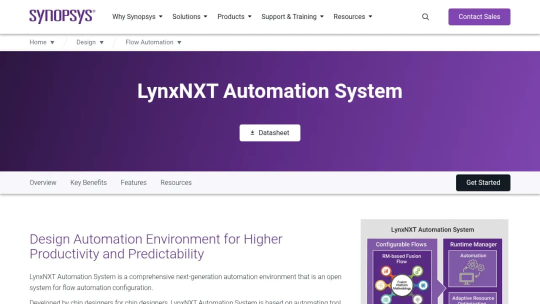 Synopsys LynxNXT Automation System screenshot