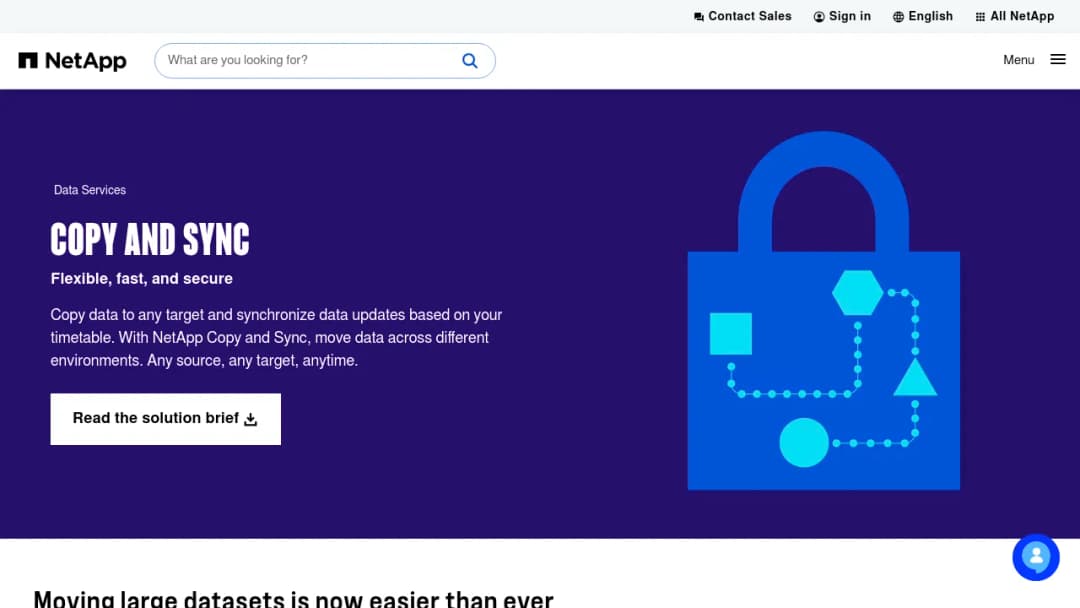 NetApp Copy and Sync screenshot