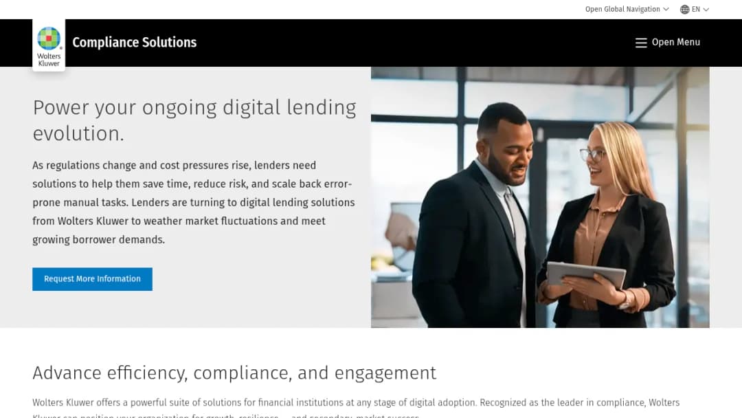 Wolters Kluwer Banking Compliance Solutions screenshot