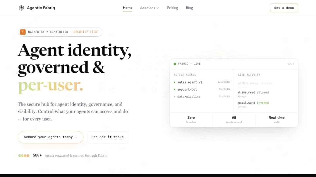 Agentic Fabriq screenshot