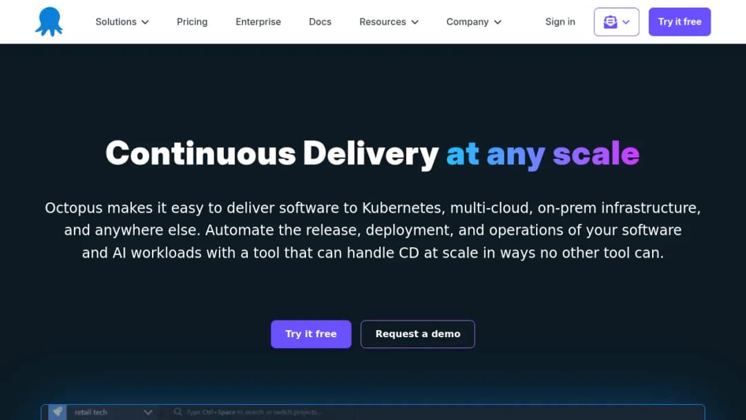 Octopus Deploy screenshot