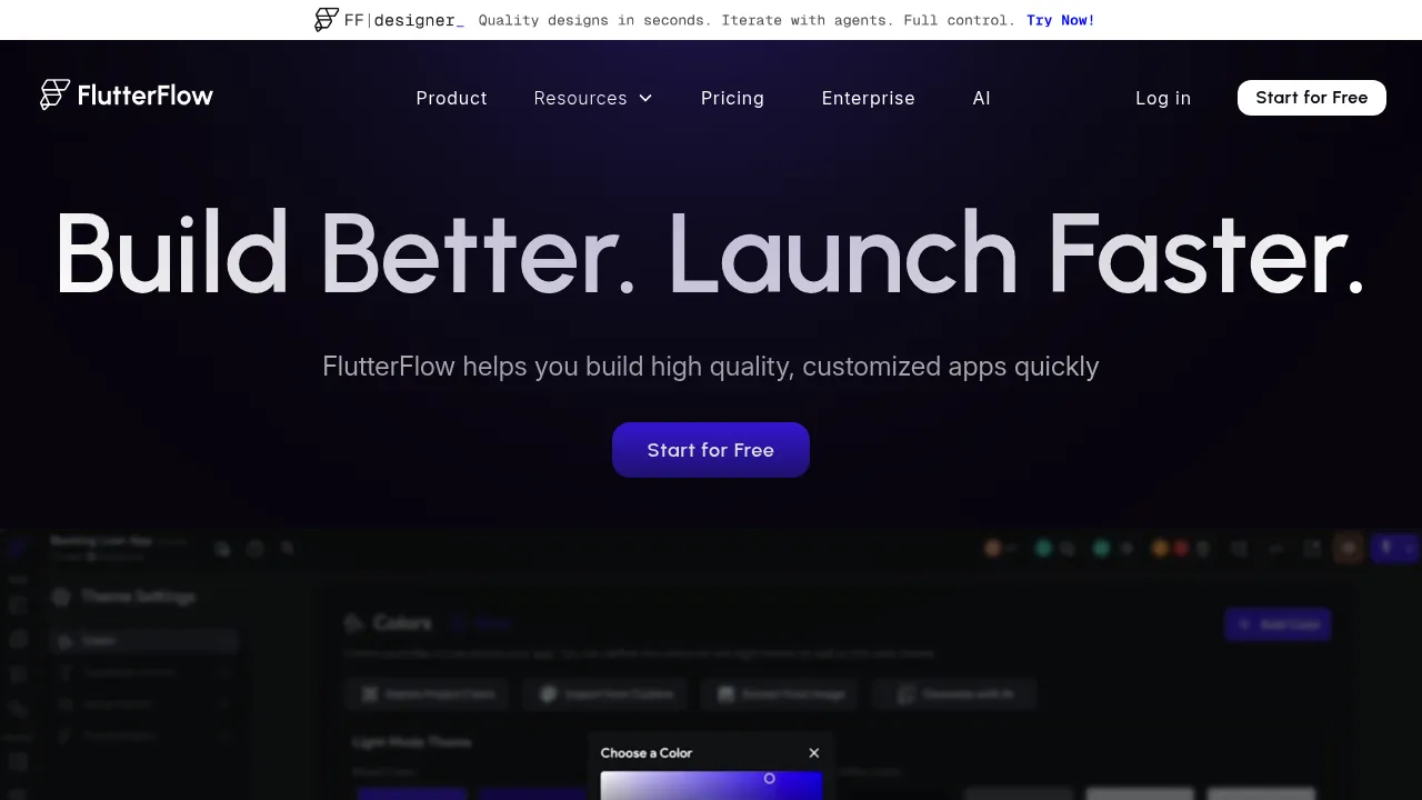 FlutterFlow screenshot