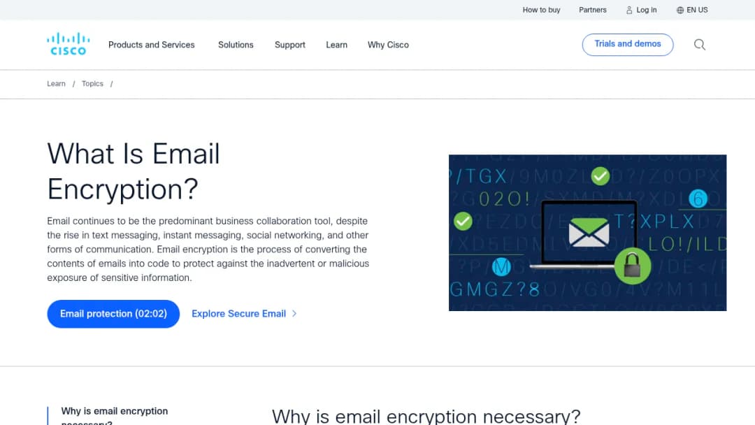 Cisco Email Encryption screenshot