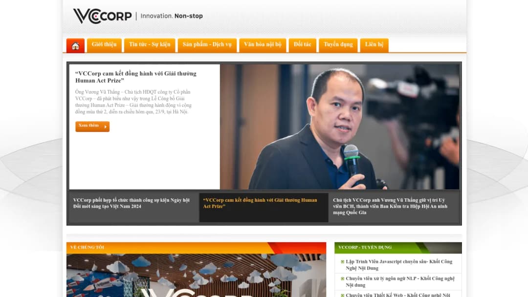 VCCorp screenshot