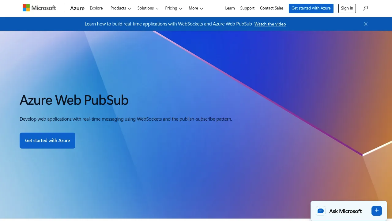Azure Web PubSub screenshot