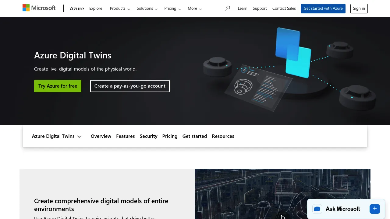 Azure Digital Twins screenshot