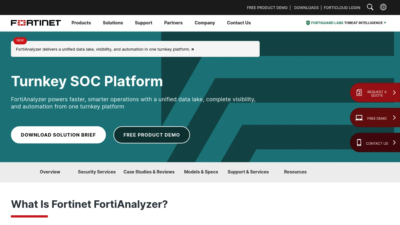 Fortinet Turnkey SOC screenshot