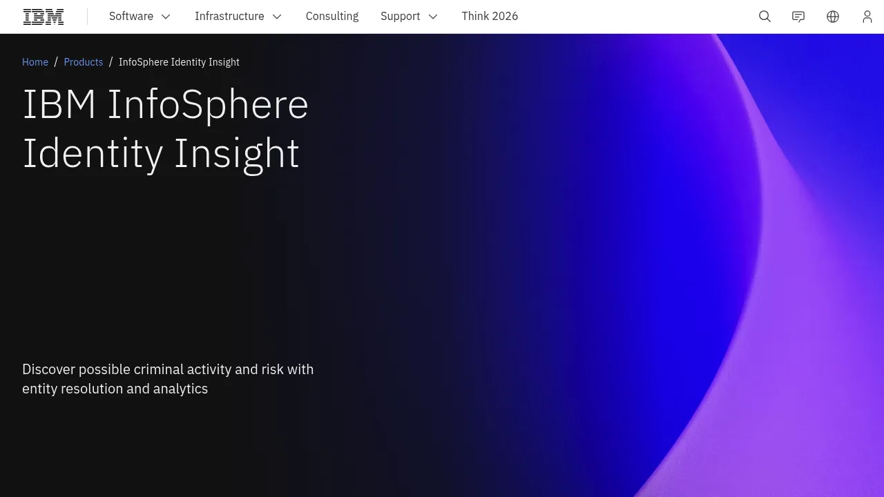 IBM Infosphere Identity Insight screenshot