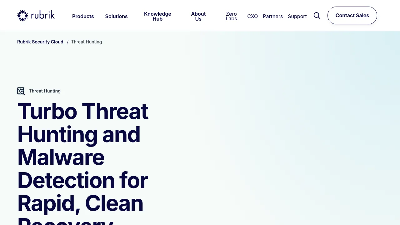 Rubrik Threat Hunting screenshot