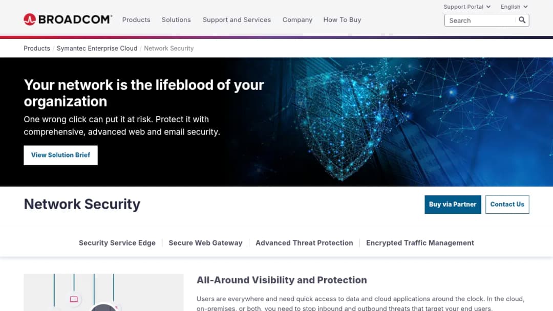 Broadcom Symantec Network Security screenshot