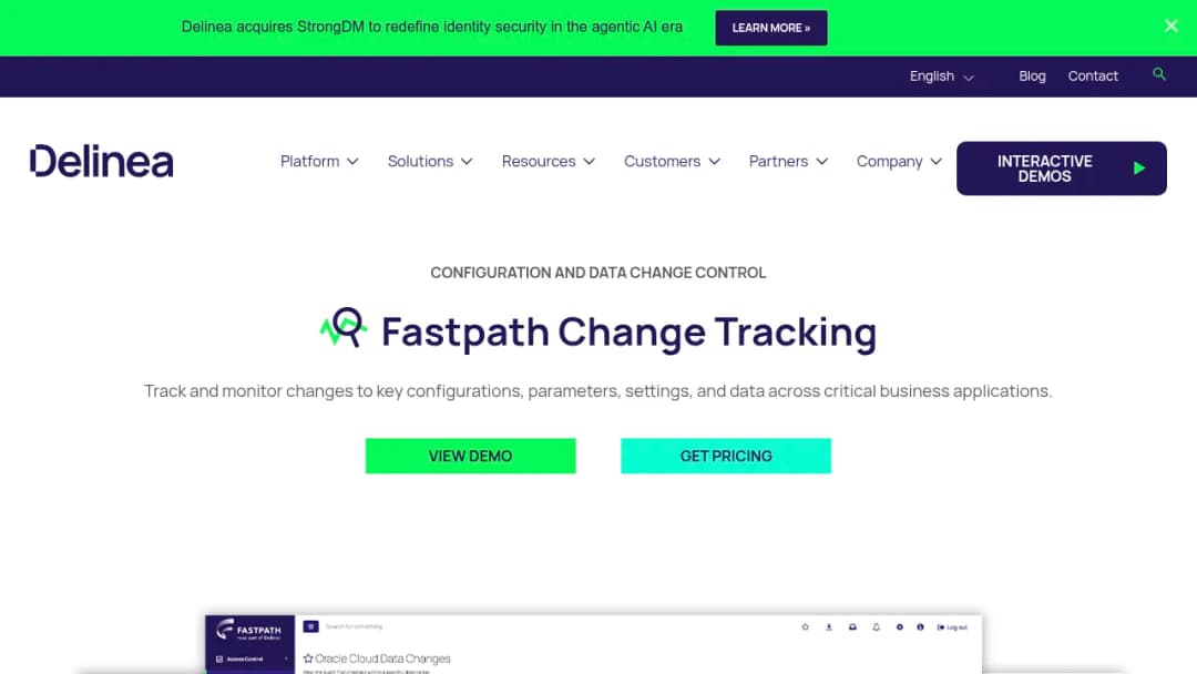 Delinea Fastpath Change Tracking screenshot