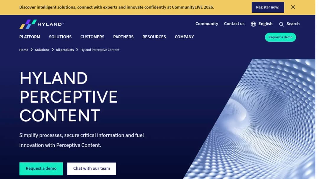 Hyland Perceptive Content screenshot