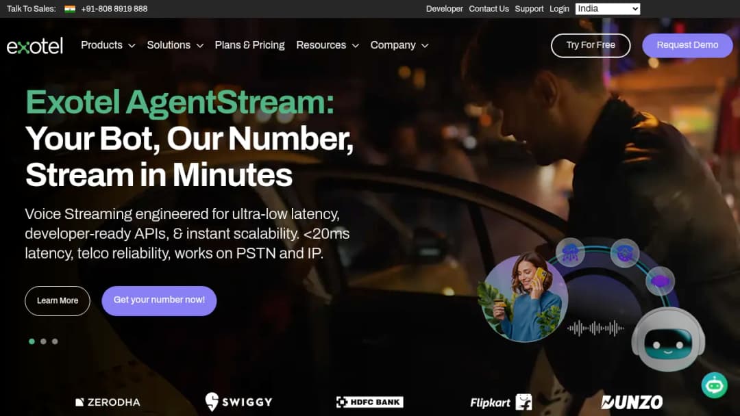 Exotel screenshot