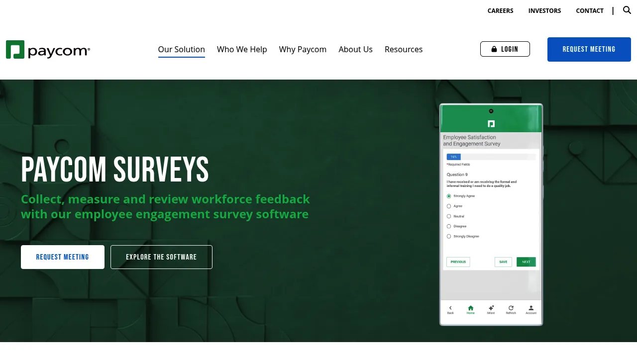 Paycom Surveys screenshot