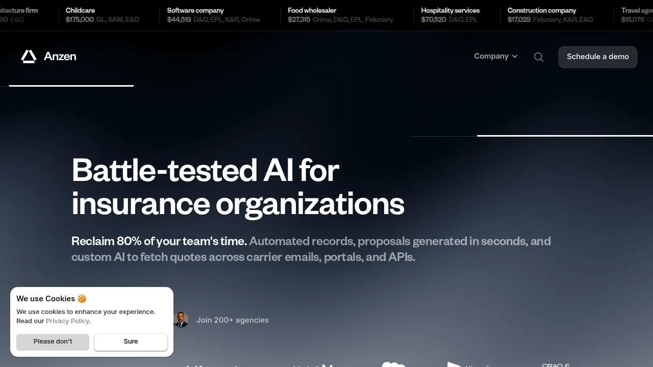 Anzen Insurance screenshot