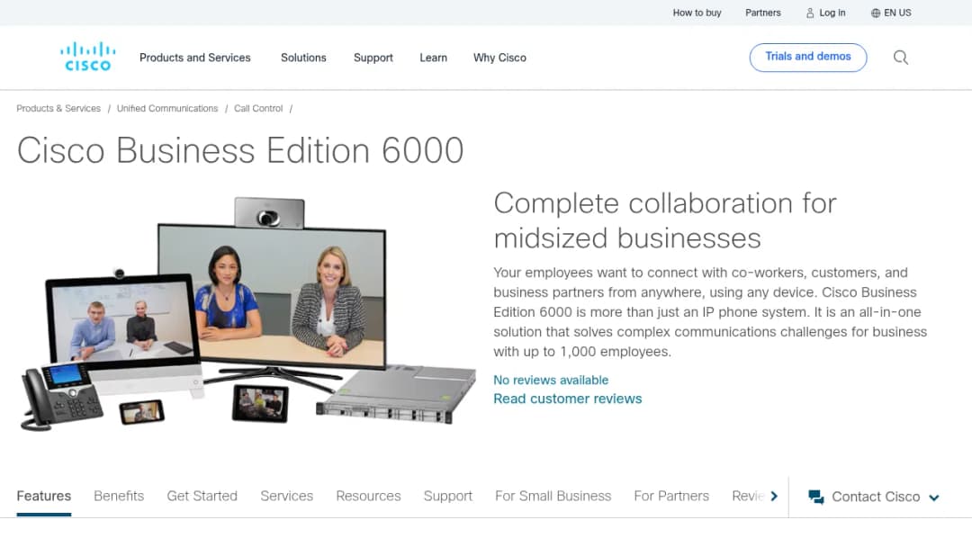 Cisco Business Edition 6000 screenshot