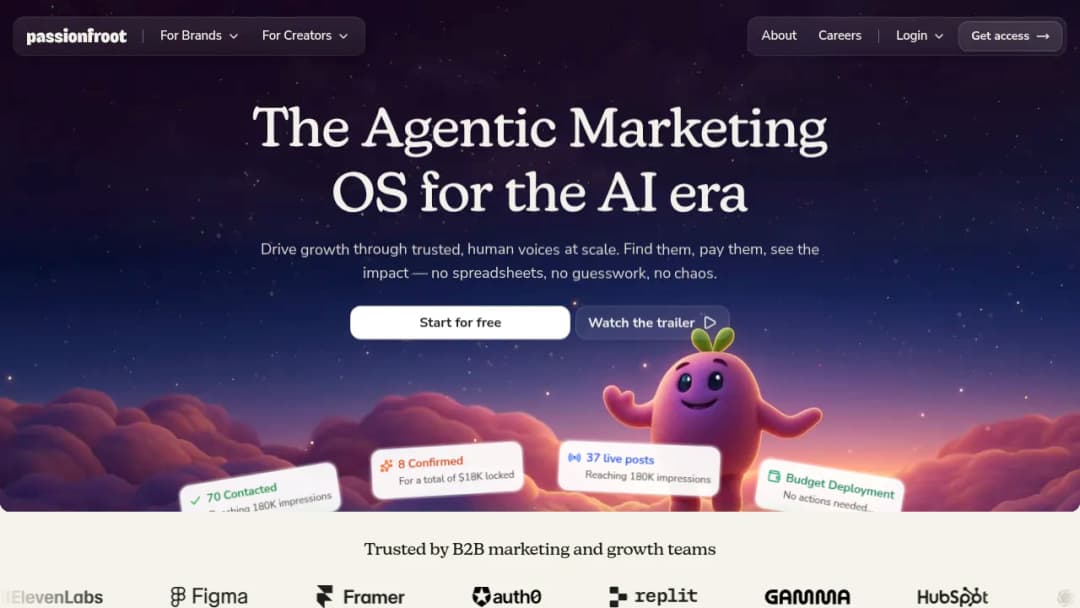 Passionfroot screenshot