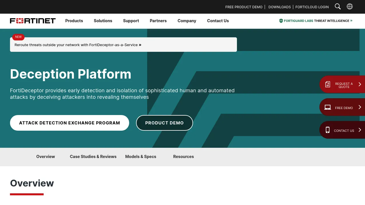 Fortinet Deception Technology screenshot