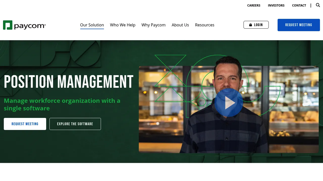 Paycom Position Management screenshot