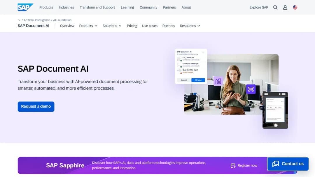 SAP Document AI screenshot
