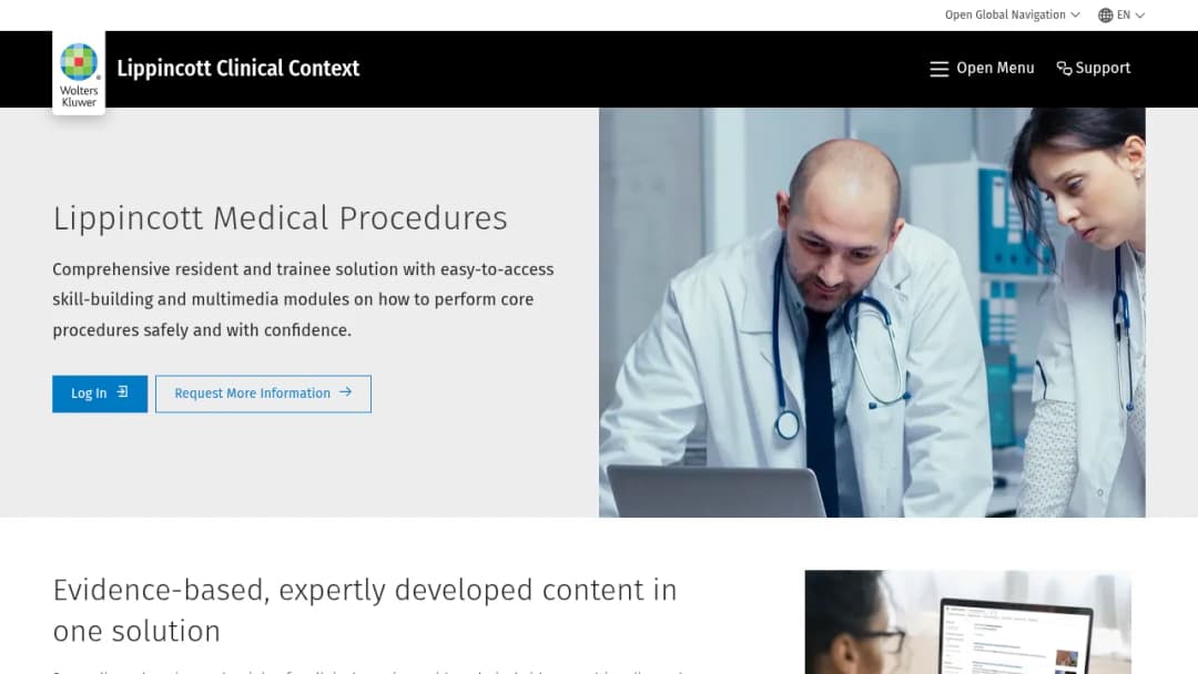 Wolters Kluwer Lippincott Medical Procedures screenshot
