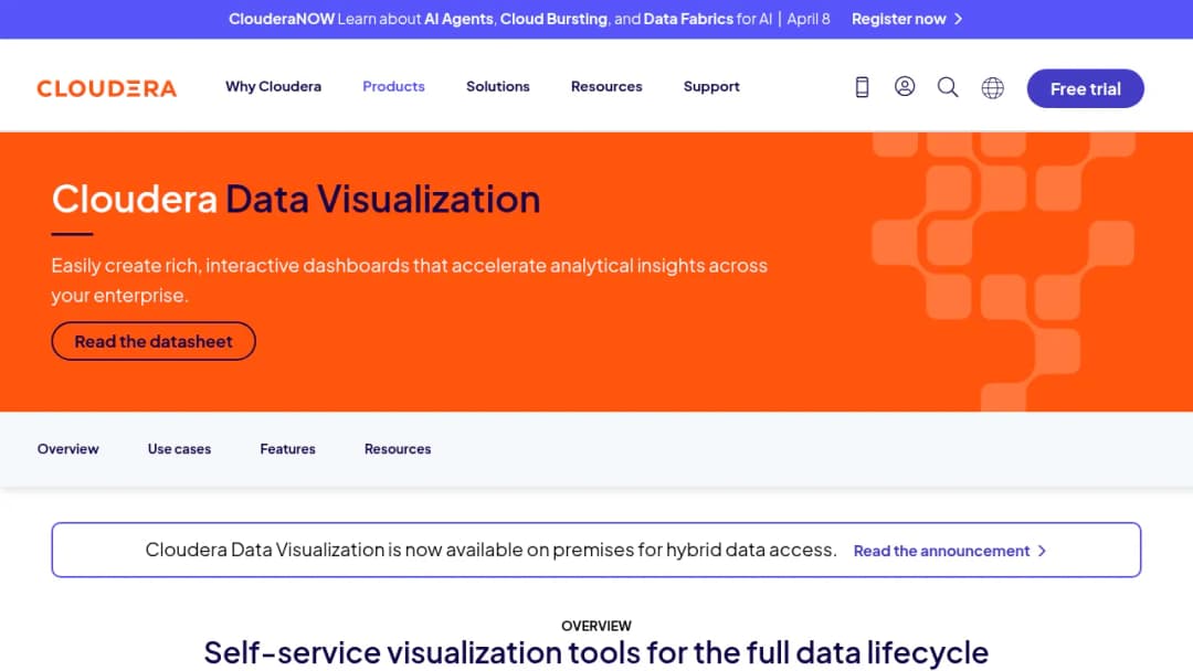 Cloudera Data Visualization screenshot
