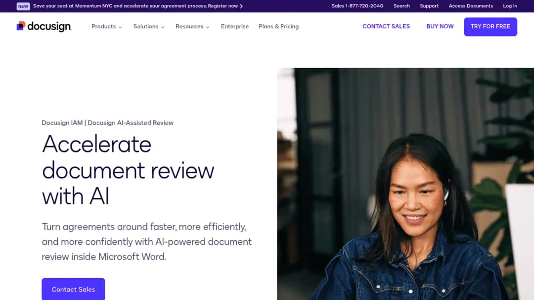 DocuSign AI-Assisted Review screenshot