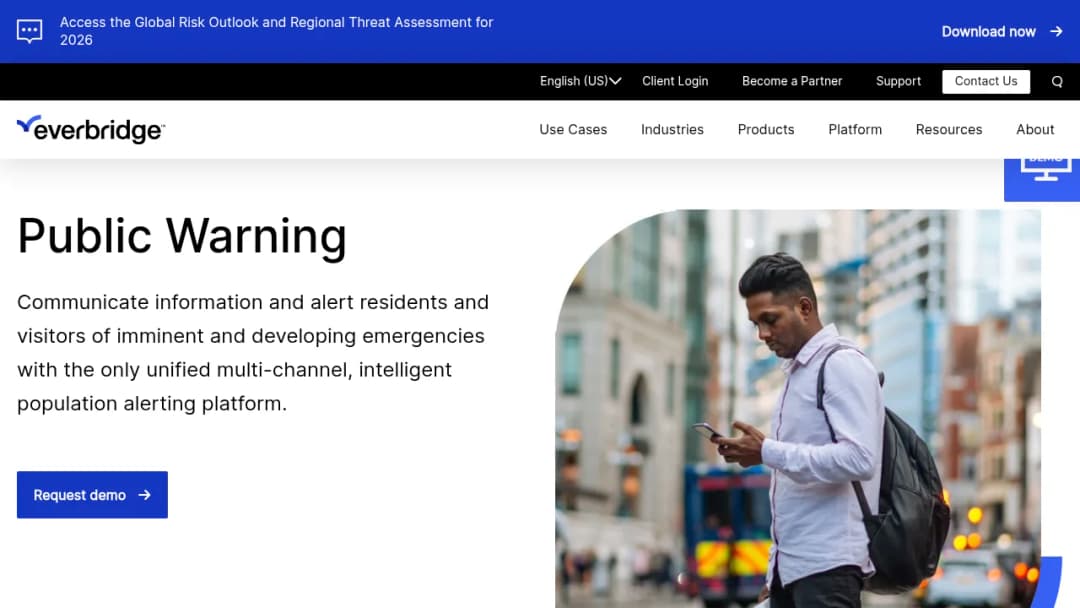 Everbridge Public Warning screenshot