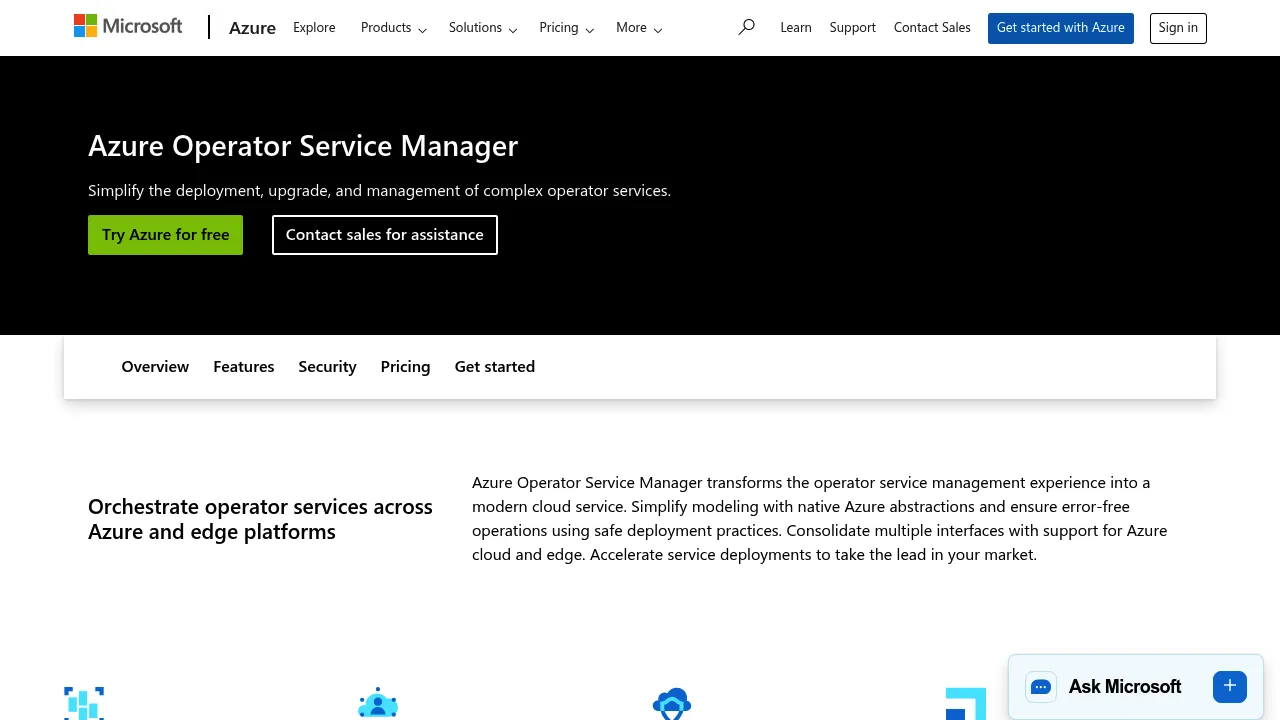 Azure Operator Service Manager screenshot