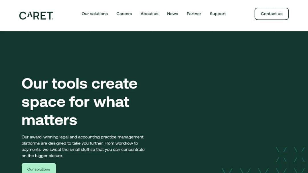 Caret screenshot