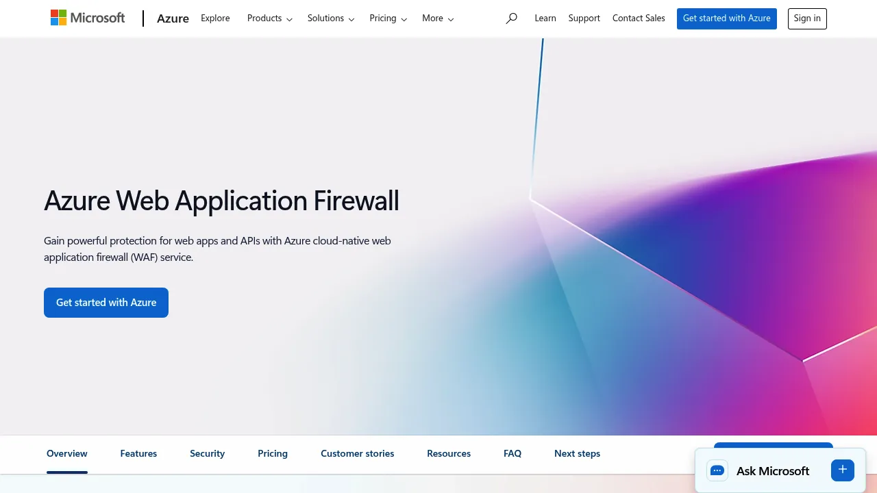 Web Application Firewall screenshot