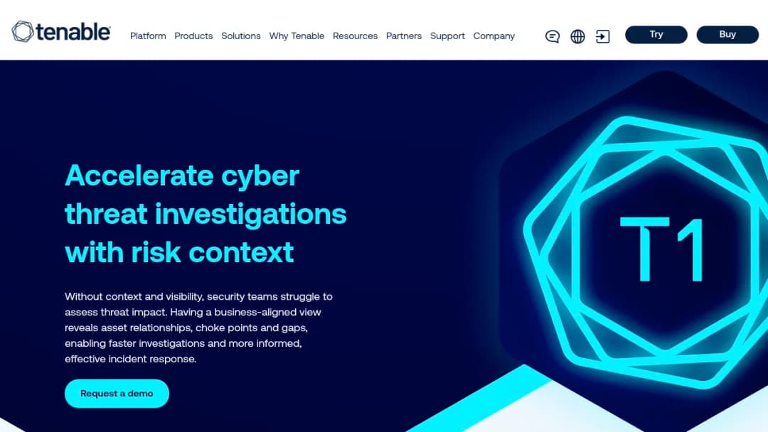 Tenable Threat investigation screenshot