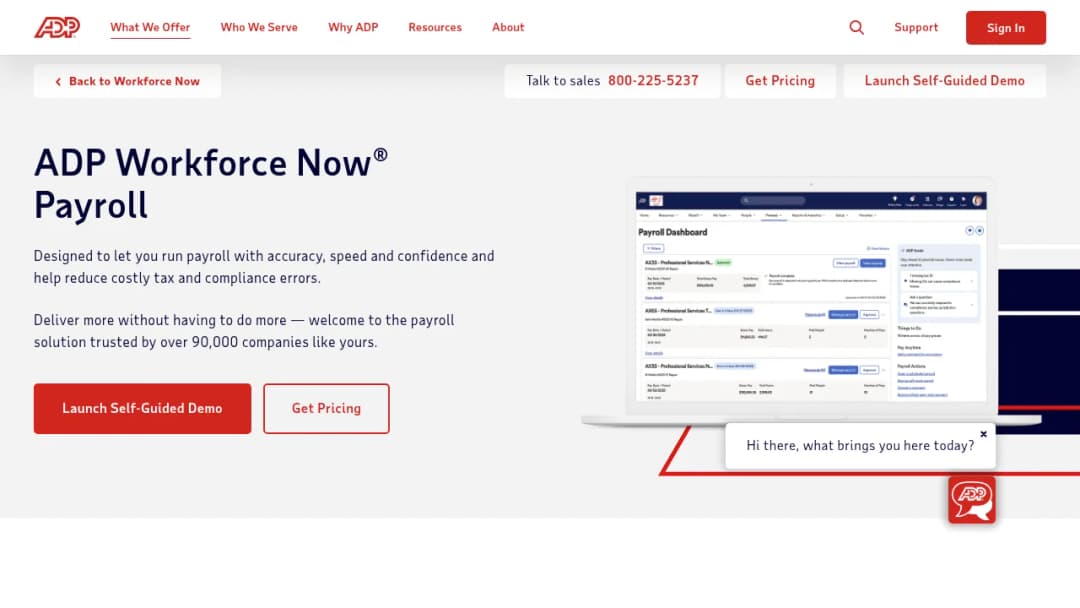 ADP Workforce Now screenshot