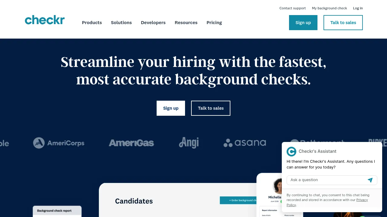 Checkr screenshot