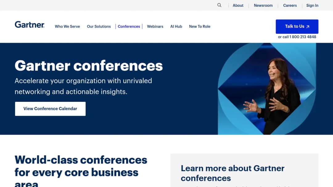 Gartner Conferences screenshot