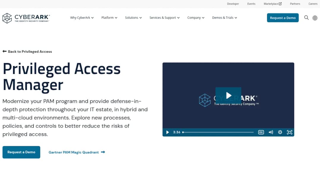CyberArk Privileged Access Manager screenshot