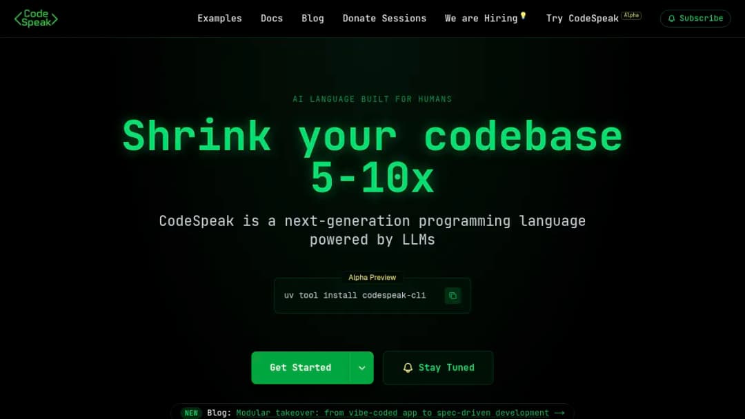 CodeSpeak screenshot