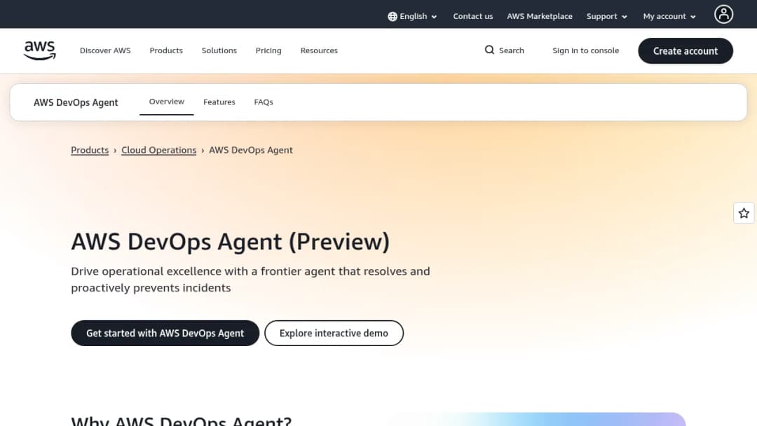 AWS DevOps Agent screenshot