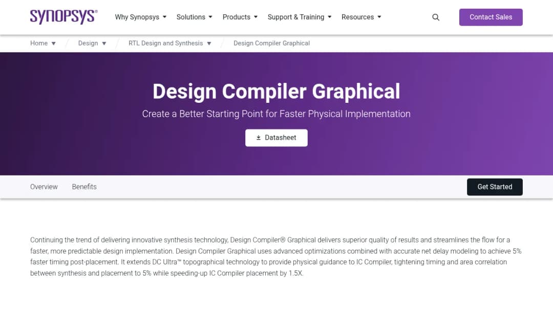 Synopsys Design Compiler Graphical screenshot