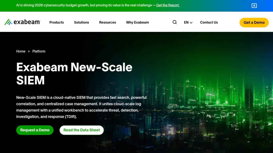 Exabeam SIEM screenshot